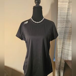 New Balance Black Short-Sleeve Women's Athletic Tee